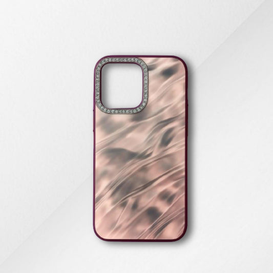 Rose Gold Diamond Marble Textured Premium Girl's iPhone Case