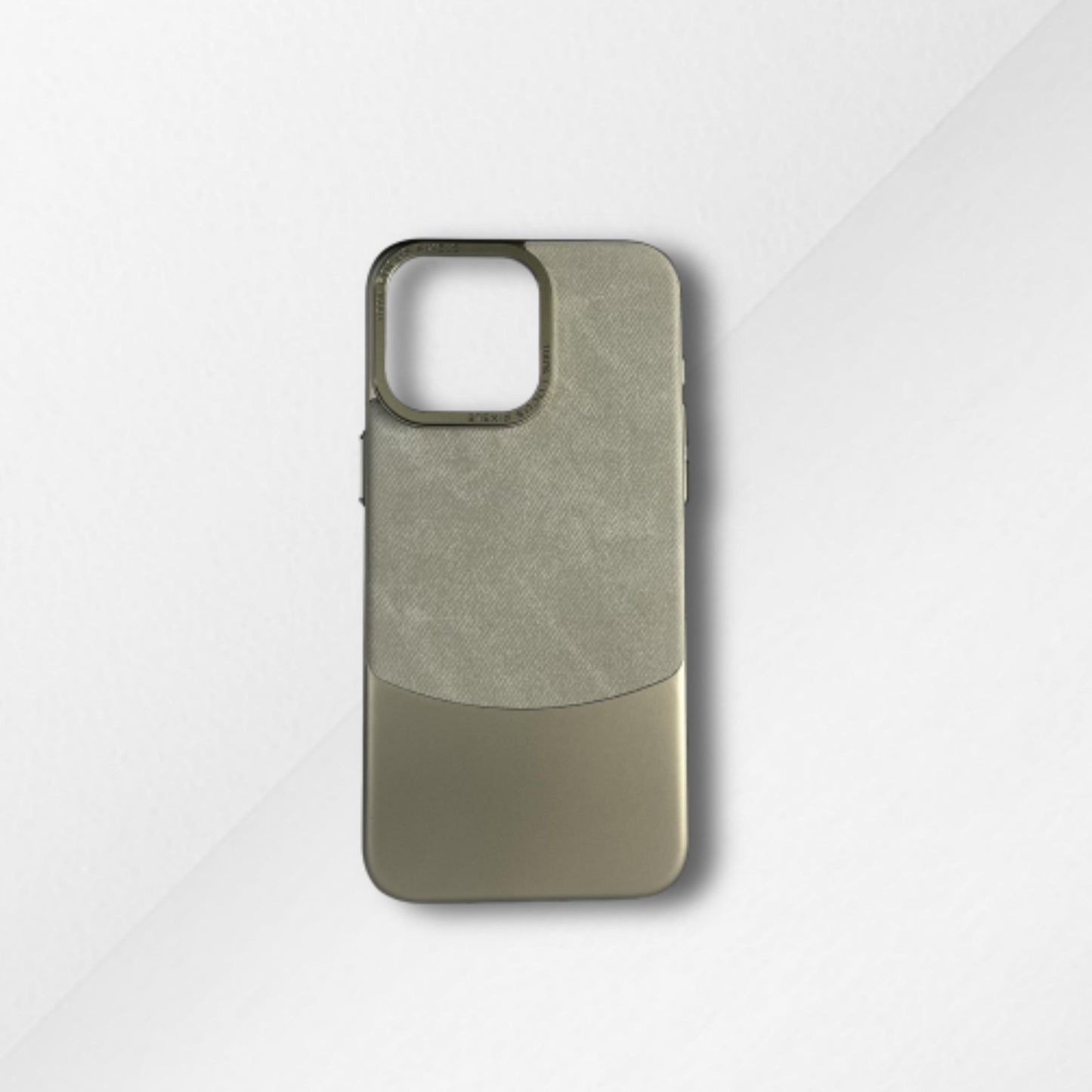 Beige jeans fabric premium iPhone cover with textured denim look