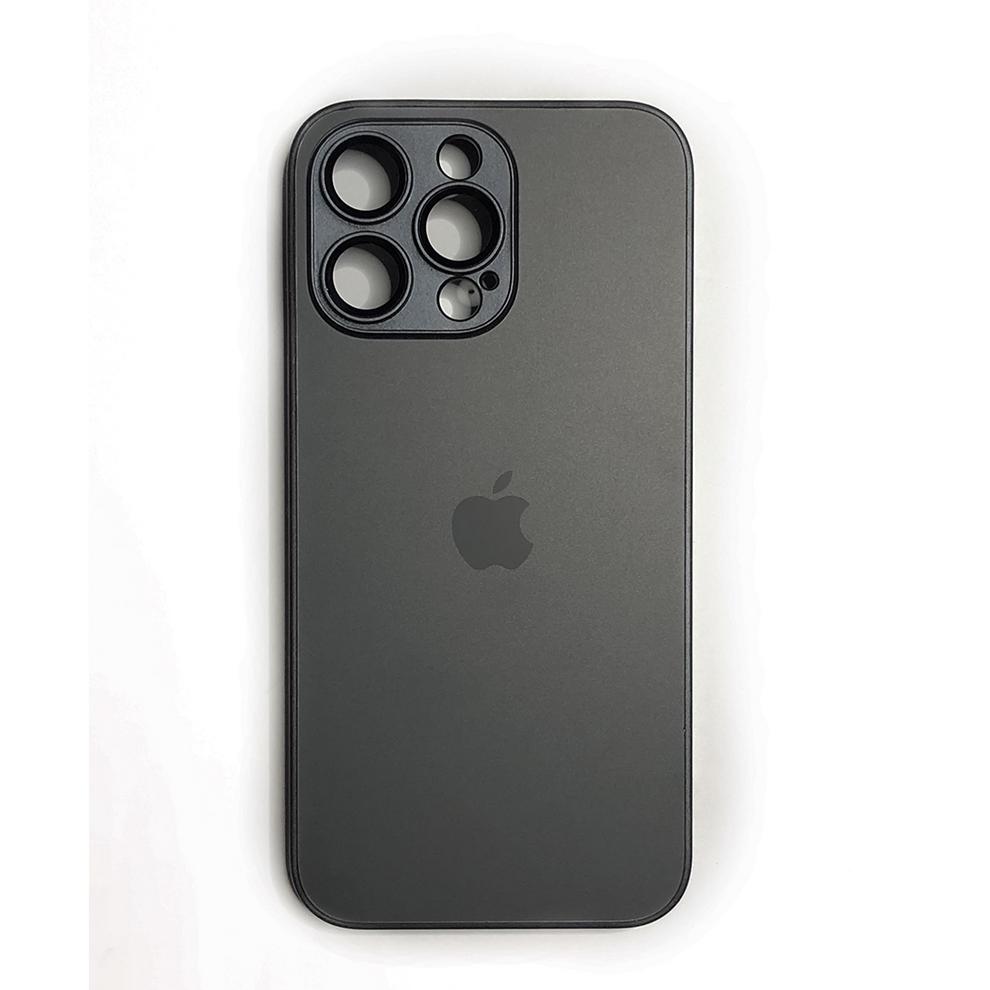 Black AG glass premium case for iPhone