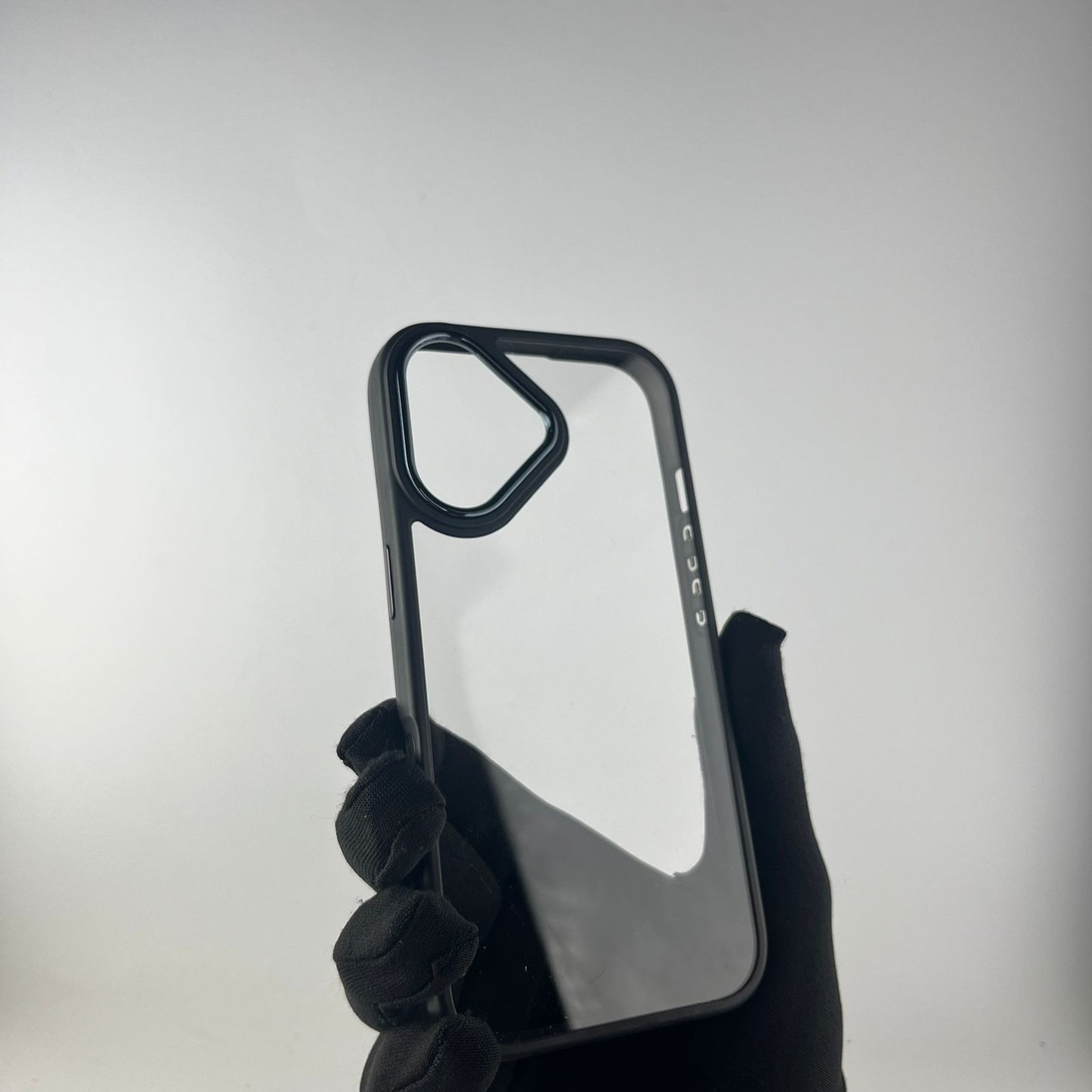 Transparent iPhone Case with Black Border – Slim Protective Clear Cover