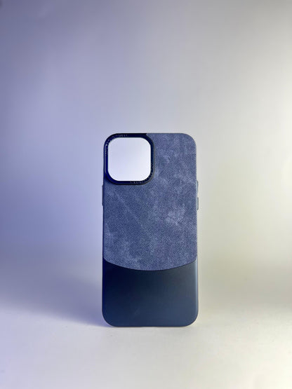 Blue Fabric Material Fit Slim IPhone Case