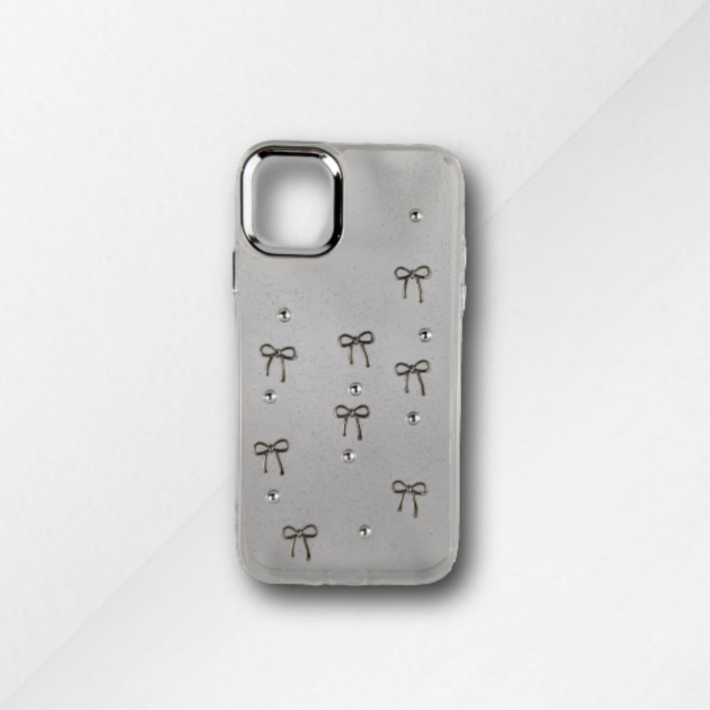 Bow iPhone case for girls with pink stylish design and durable protection