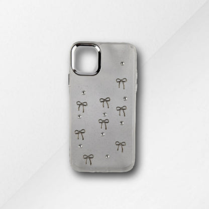 Bow iPhone case for girls with pink stylish design and durable protection