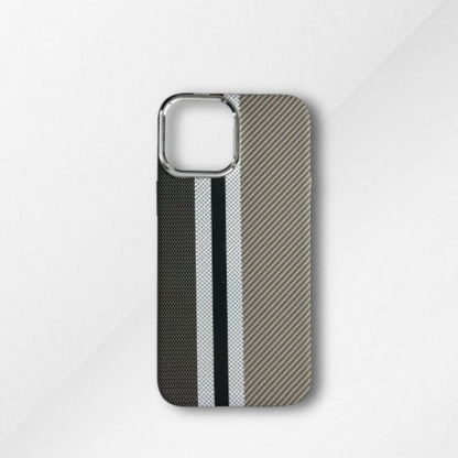 Premium carbon fiber iPhone case with straight-line design – sleek, durable, and lightweight phone protection for iPhone 